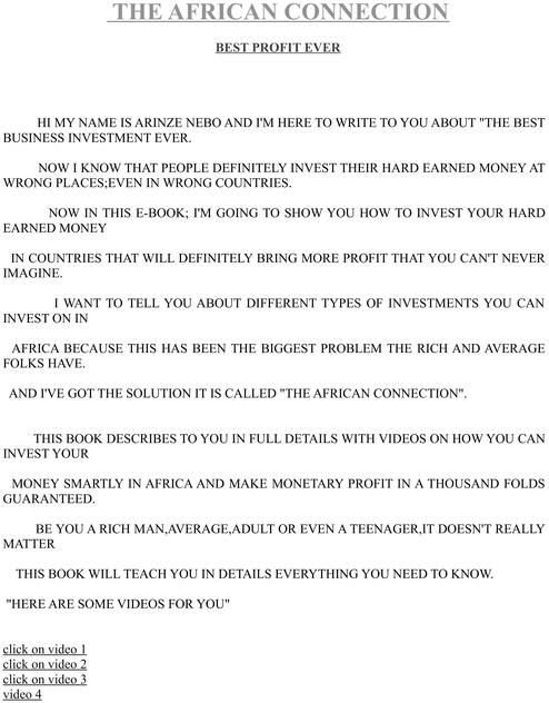 Product picture THE AFRICAN CONNECTION